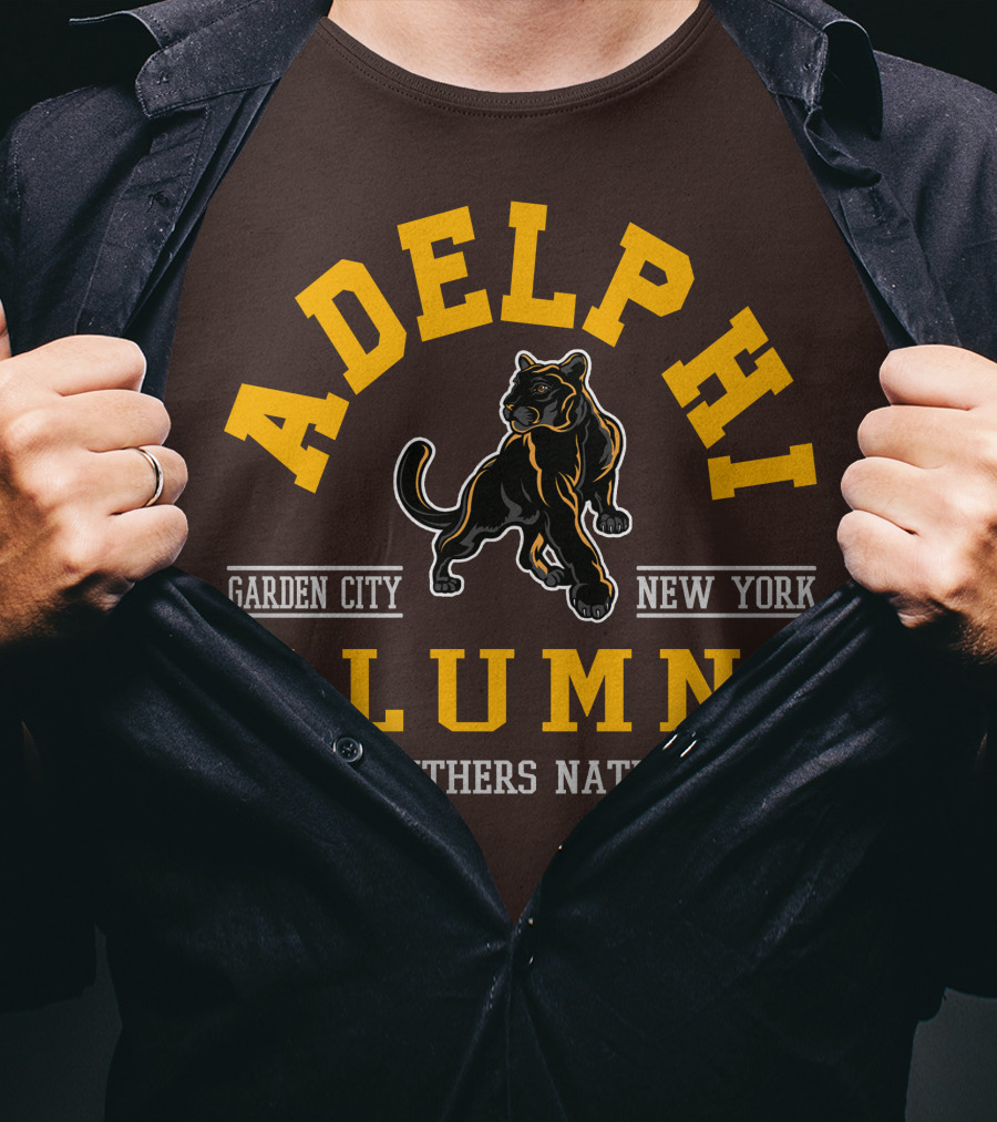 Adelphi Alumni Garden City New York Panthers Nation T-Shirt