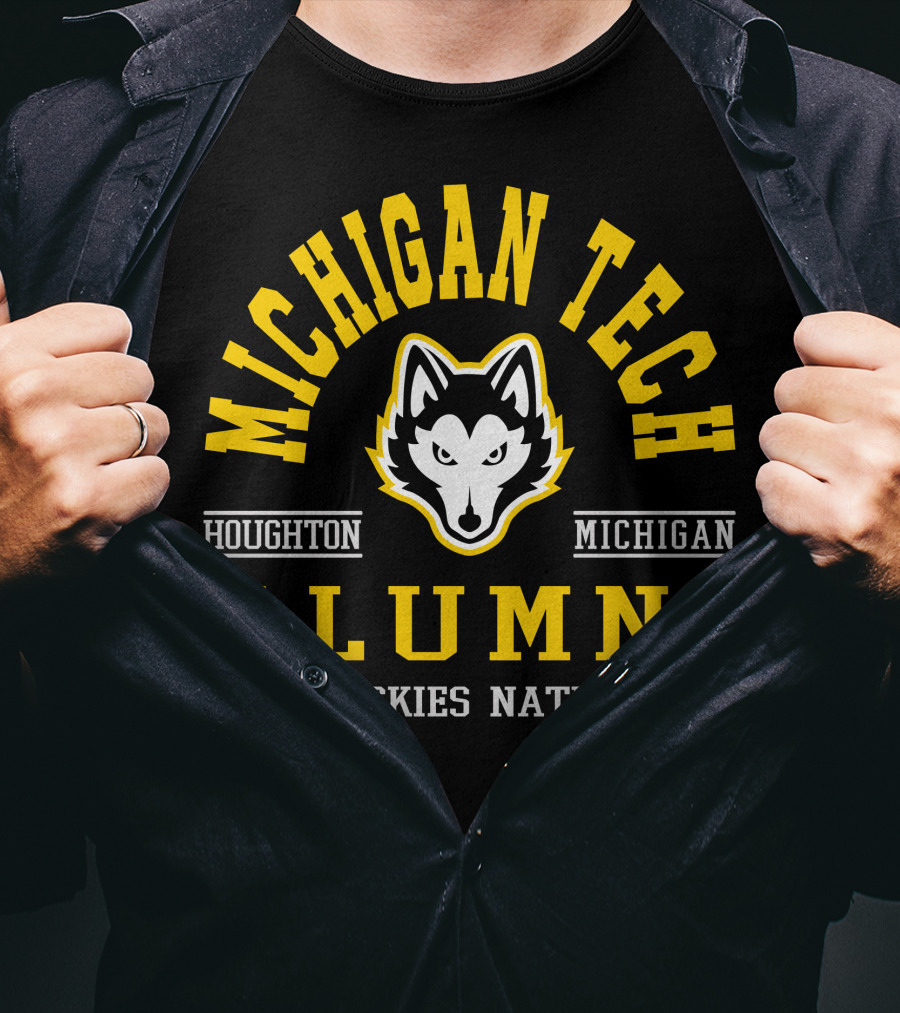 Michigan Tech Alumni Houghton Michigan Huskies Nation T-Shirt