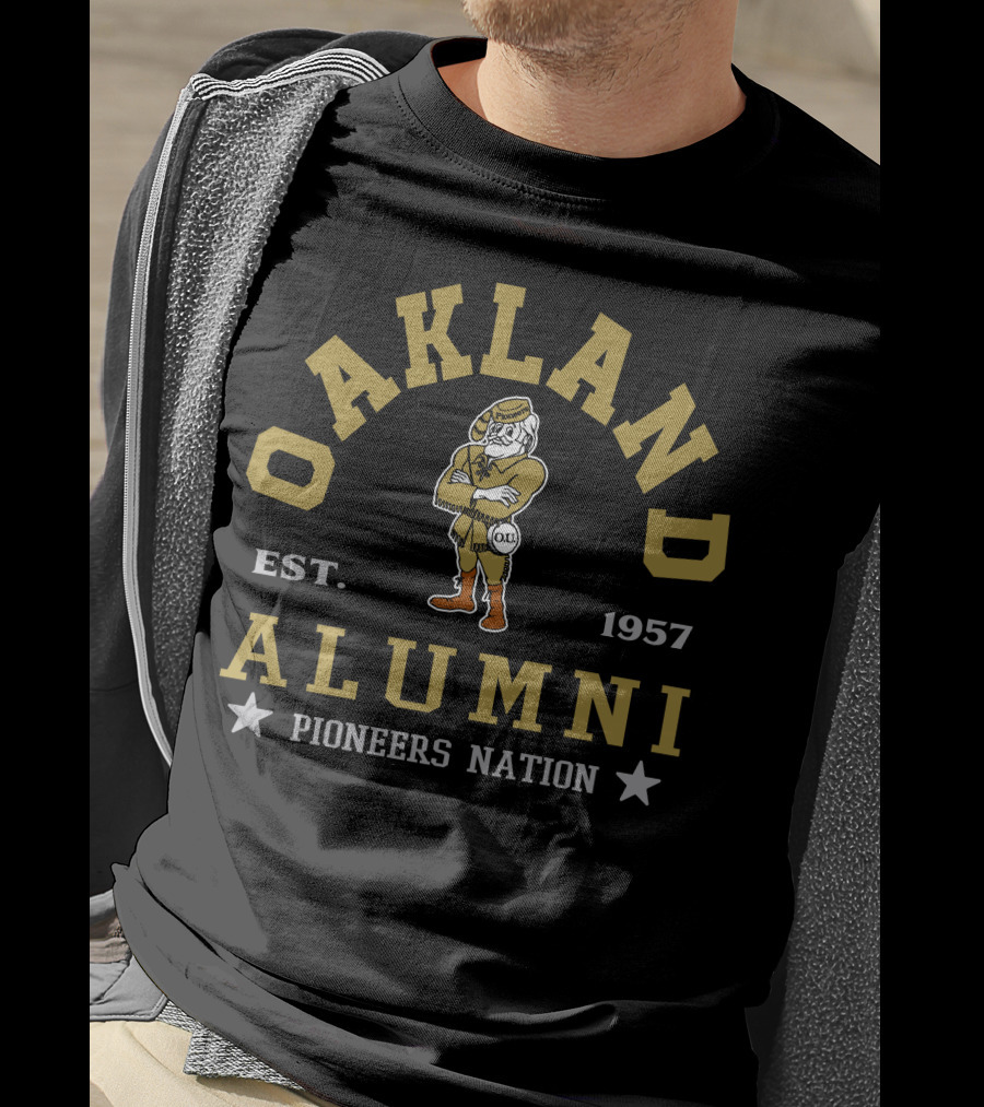 Oakland Alumni Pioneers Nation Est. 1957 T-Shirt
