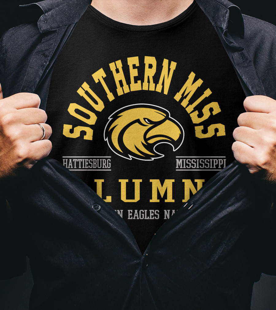 Southern Miss Alumni Golden Eagles Nation Hattiesburg Mississippi T-Shirt