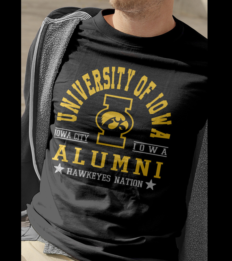 University Of Iowa Alumni Iowa City Hawkeyes Nation T-Shirt