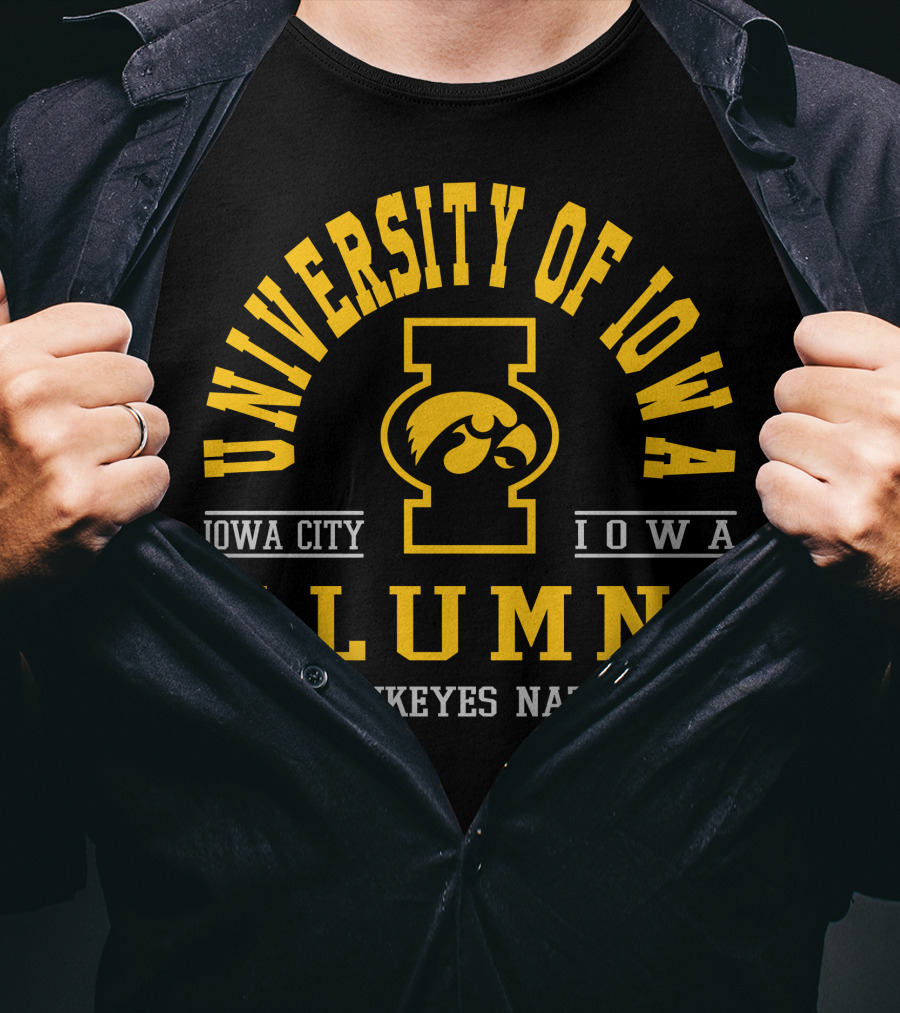 University Of Iowa Alumni Iowa City Hawkeyes Nation T-Shirt