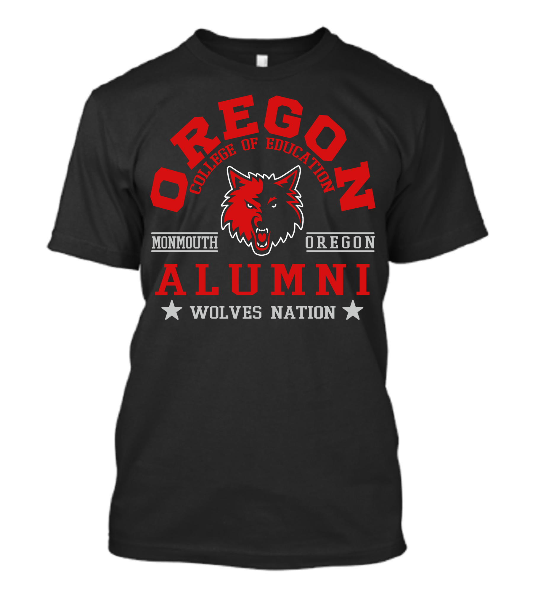 Oregon College Of Education Alumni Wolves Nation Monmouth Oregon T-Shirt