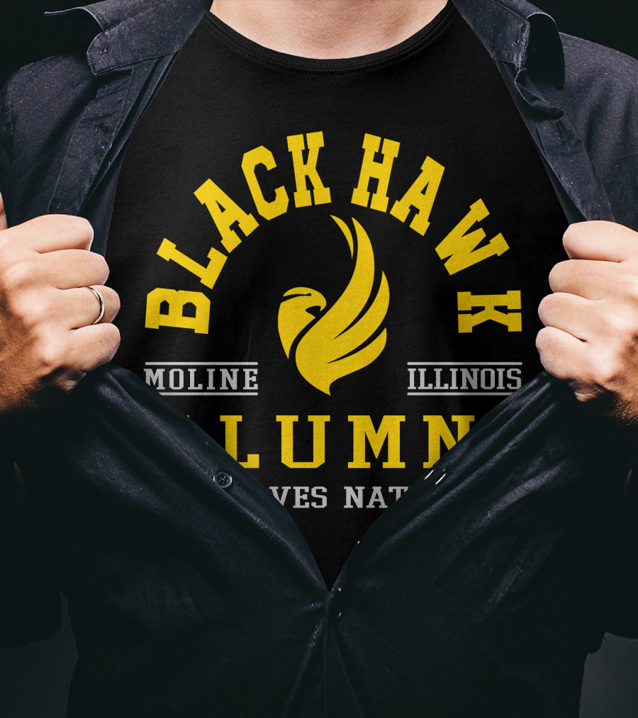 Black Hawk Alumni Braves Nation Moline Illinois T-Shirt