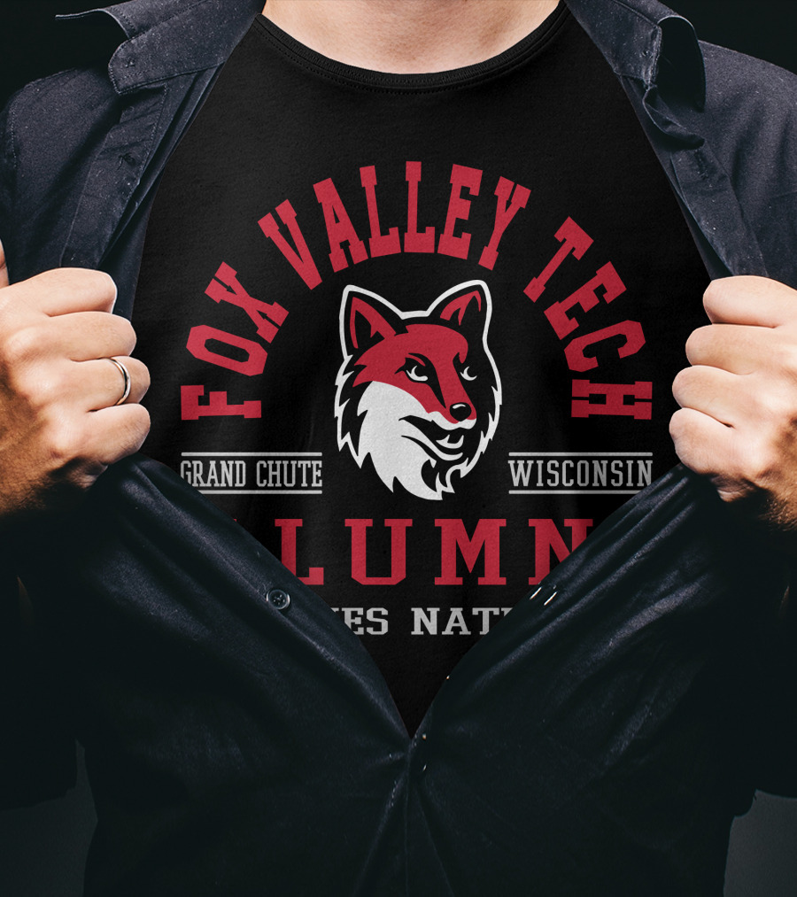 Fox Valley Tech Alumni Grand Chute Wisconsin Foxes Nation T-Shirt