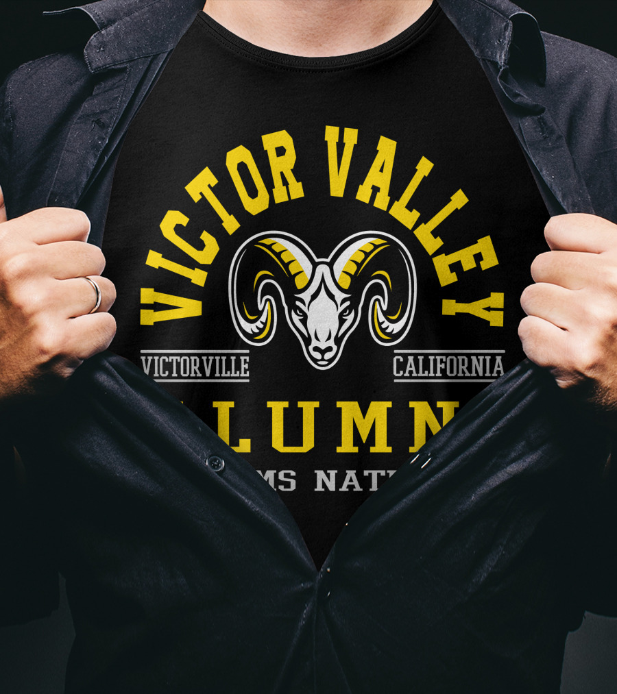 Victor Valley Alumni Victorville California Rams Nation T-Shirt