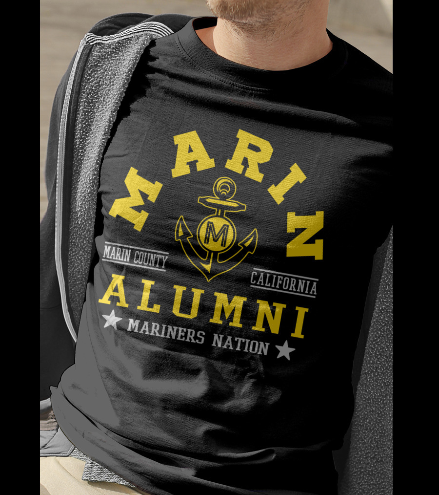 Marin County California Alumni Mariners Nation T-Shirt
