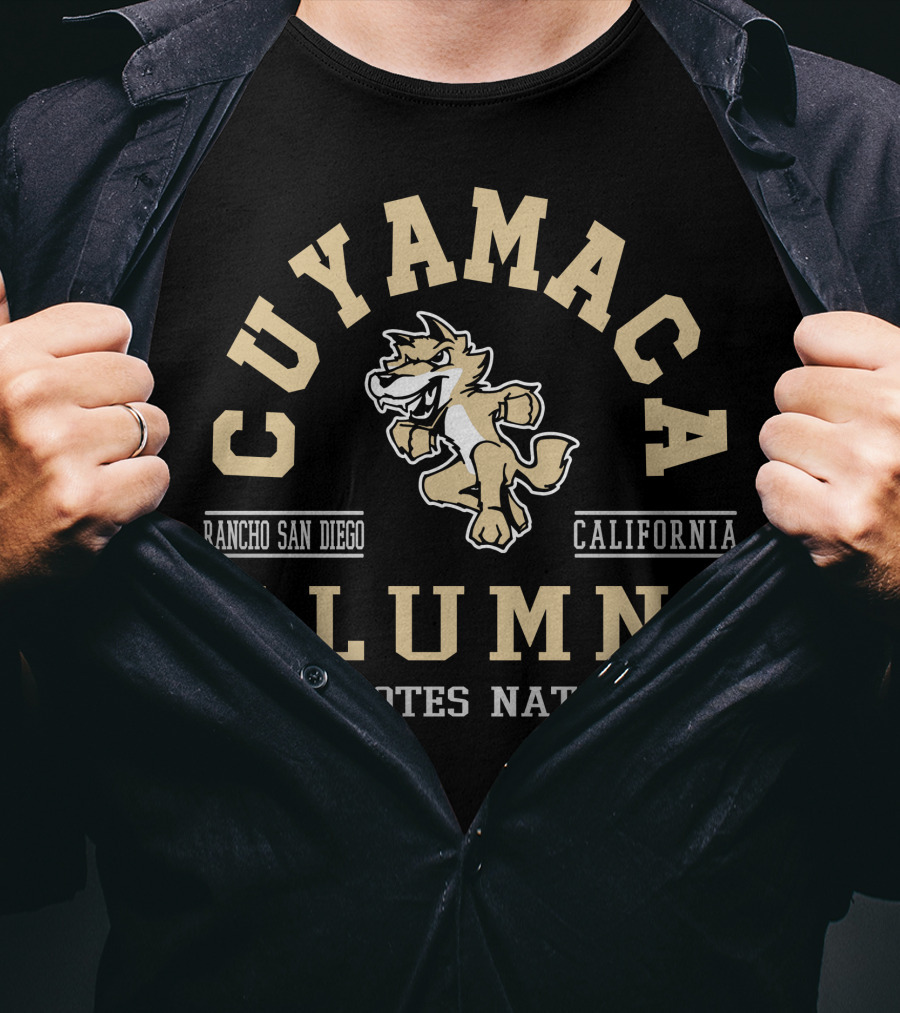 Cuyamaca Coyotes Alumni Rancho San Diego California Nation T-Shirt