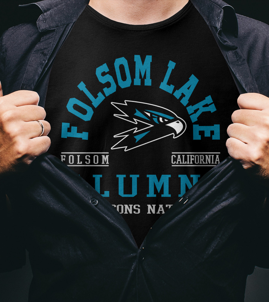 Folsom Lake College Alumni Falcons Nation California T-Shirt