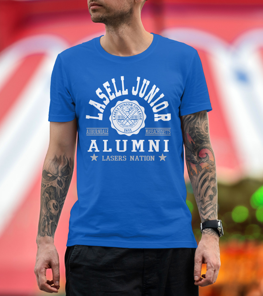 Lasell Junior College Auburndale Massachusetts Alumni Lasers Nation 1851 T-Shirt