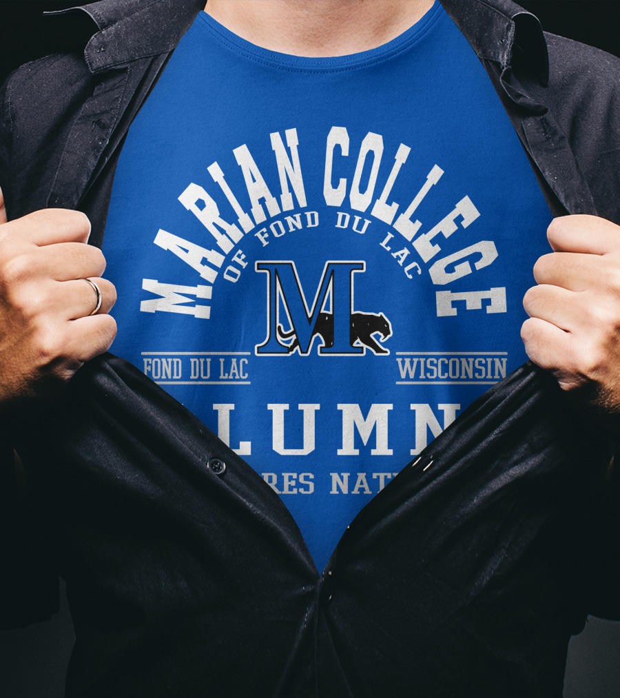 Marian College Of Fond Du Lac Wisconsin Alumni Sabres Nation T-Shirt