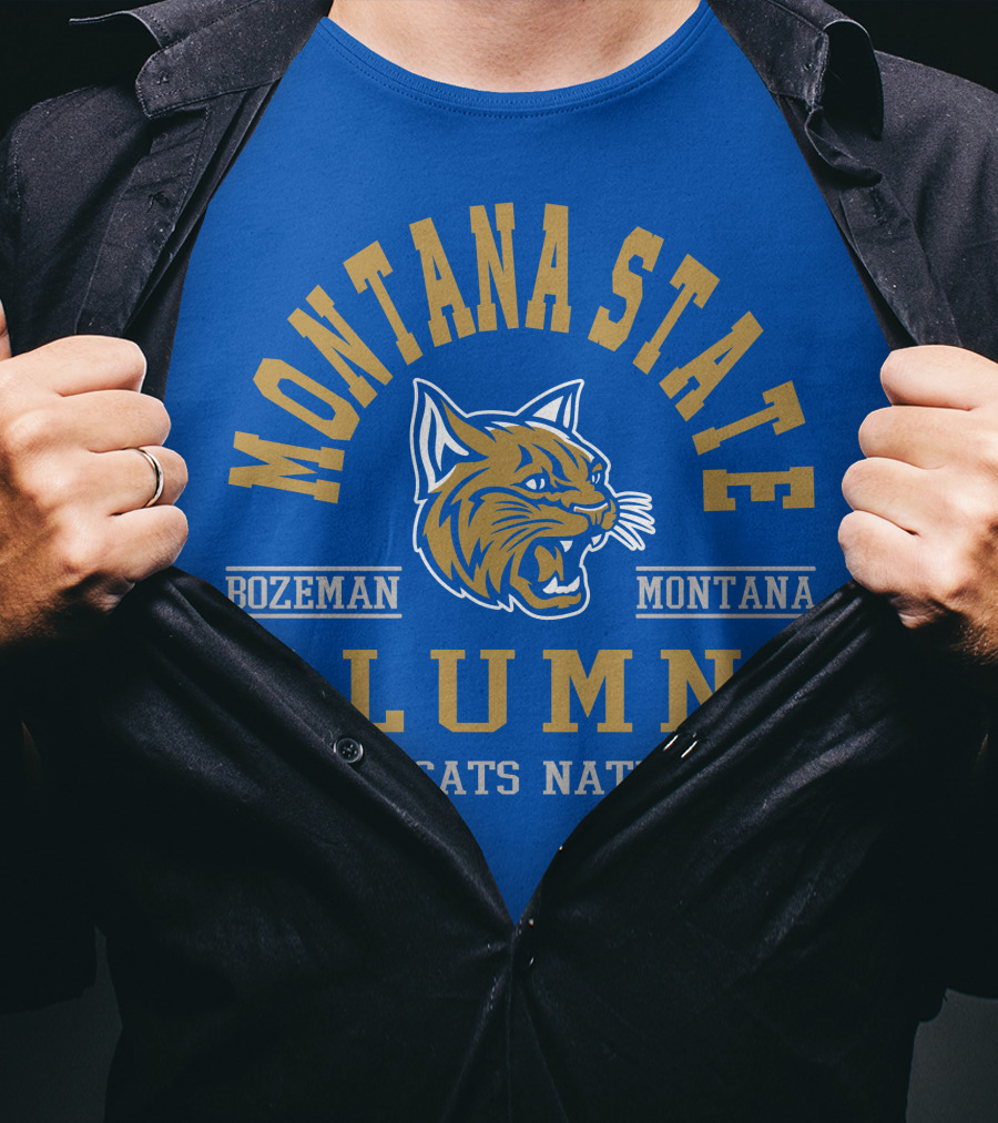 Montana State Alumni Bozeman Montana Bobcats Nation T-Shirt