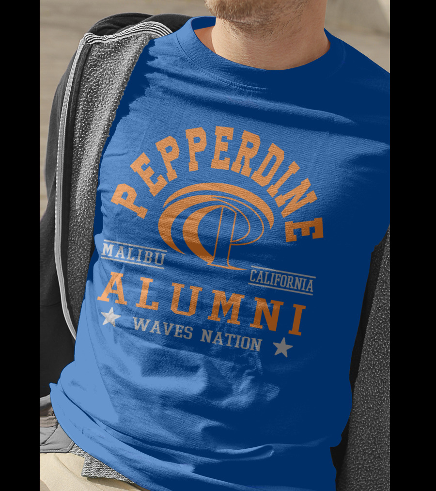 Pepperdine Alumni Waves Nation Malibu California T-Shirt