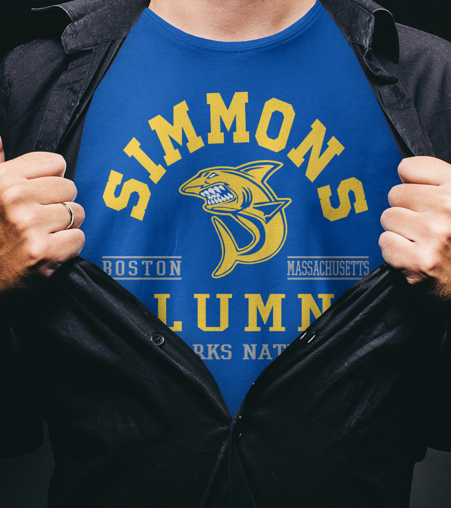 Simmons Alumni Boston Massachusetts Sharks Nation T-Shirt
