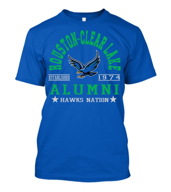 Houston-Clear Lake Alumni Established 1974 Hawks Nation T-Shirt
