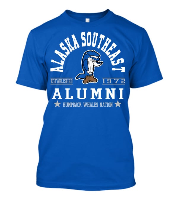 Alaska Southeast Alumni Humpback Whales Nation Established 1972 T-Shirt