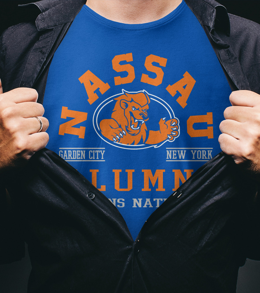Nassau Garden City New York Alumni Lions Nation T-Shirt