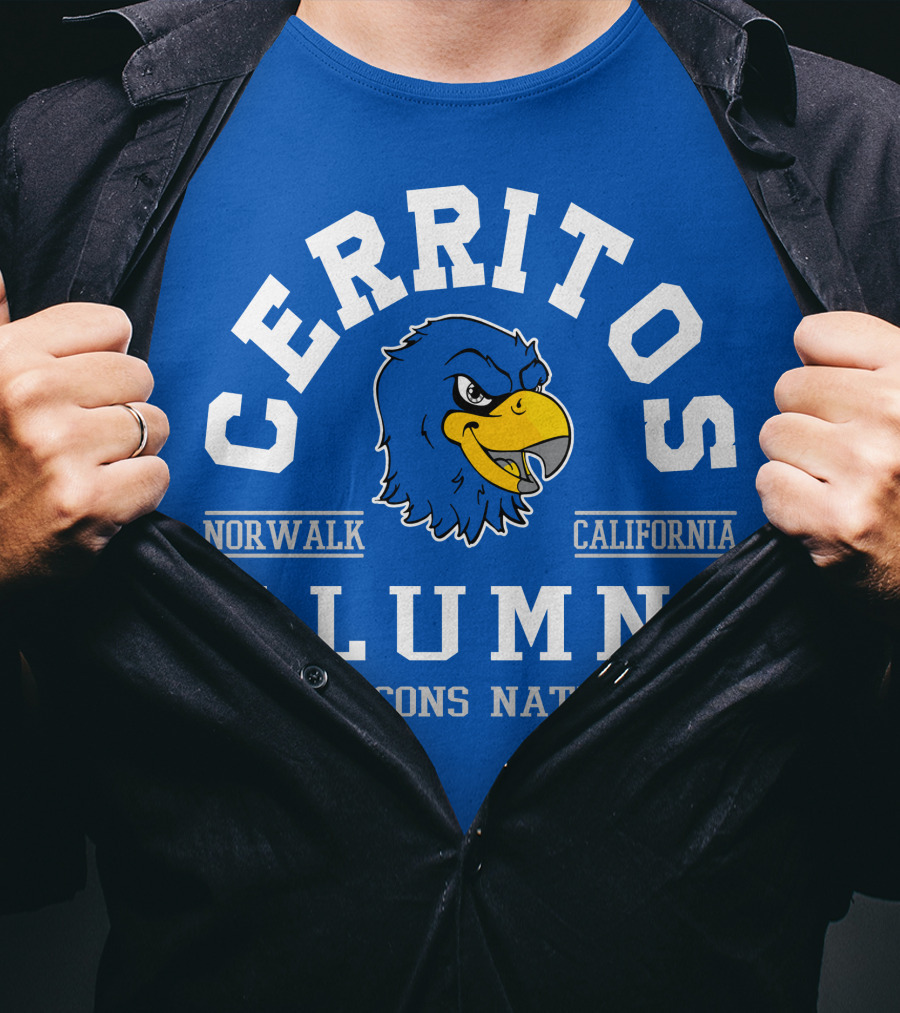 Cerritos Norwalk California Alumni Falcons Nation T-Shirt