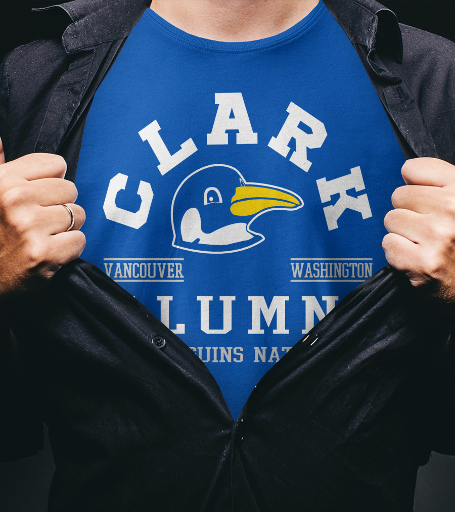 Clark College Vancouver Washington Alumni Penguins Nation T-Shirt