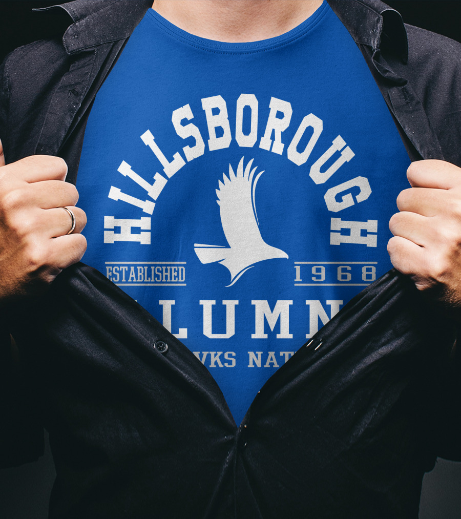 Hillsborough Established 1968 Alumni Hawks Nation T-Shirt