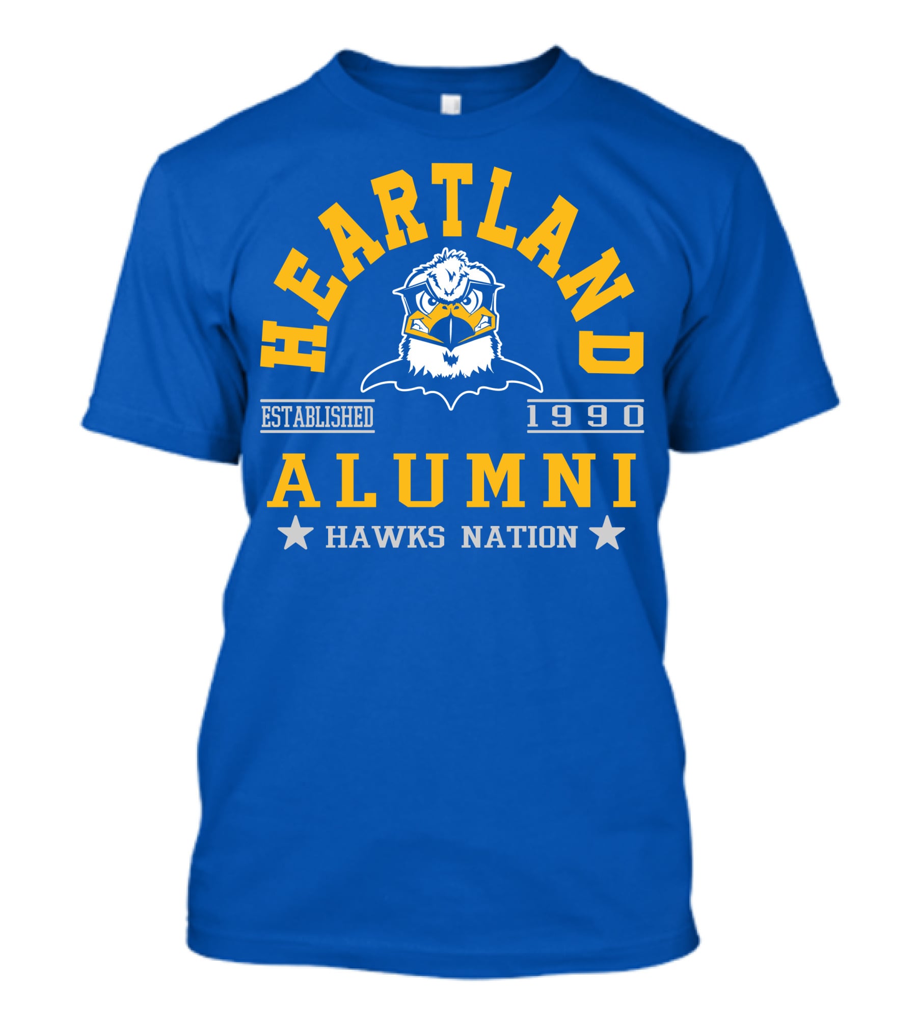 Heartland Alumni Established 1990 Hawks Nation T-Shirt