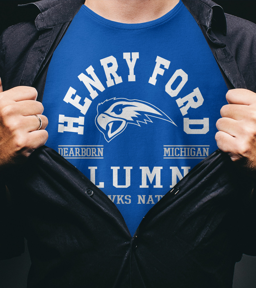 Henry Ford Dearborn Michigan Alumni Hawks Nation T-Shirt