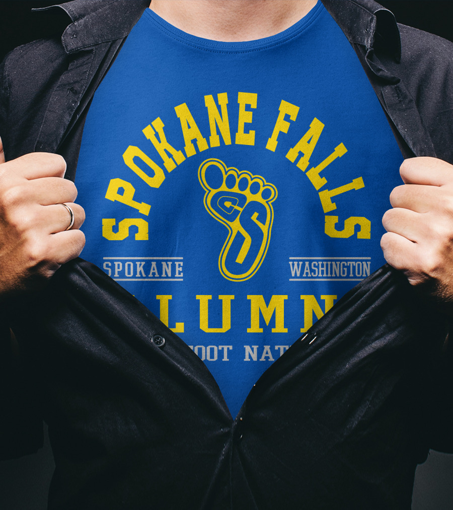 Spokane Falls Alumni Bigfoot Nation Spokane Washington T-Shirt