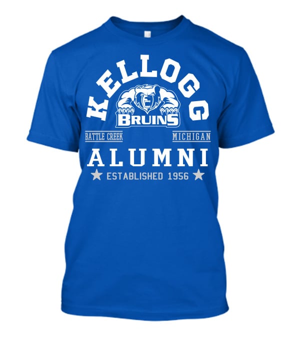 Kellogg Bruins Alumni Battle Creek Michigan Established 1956 T-Shirt