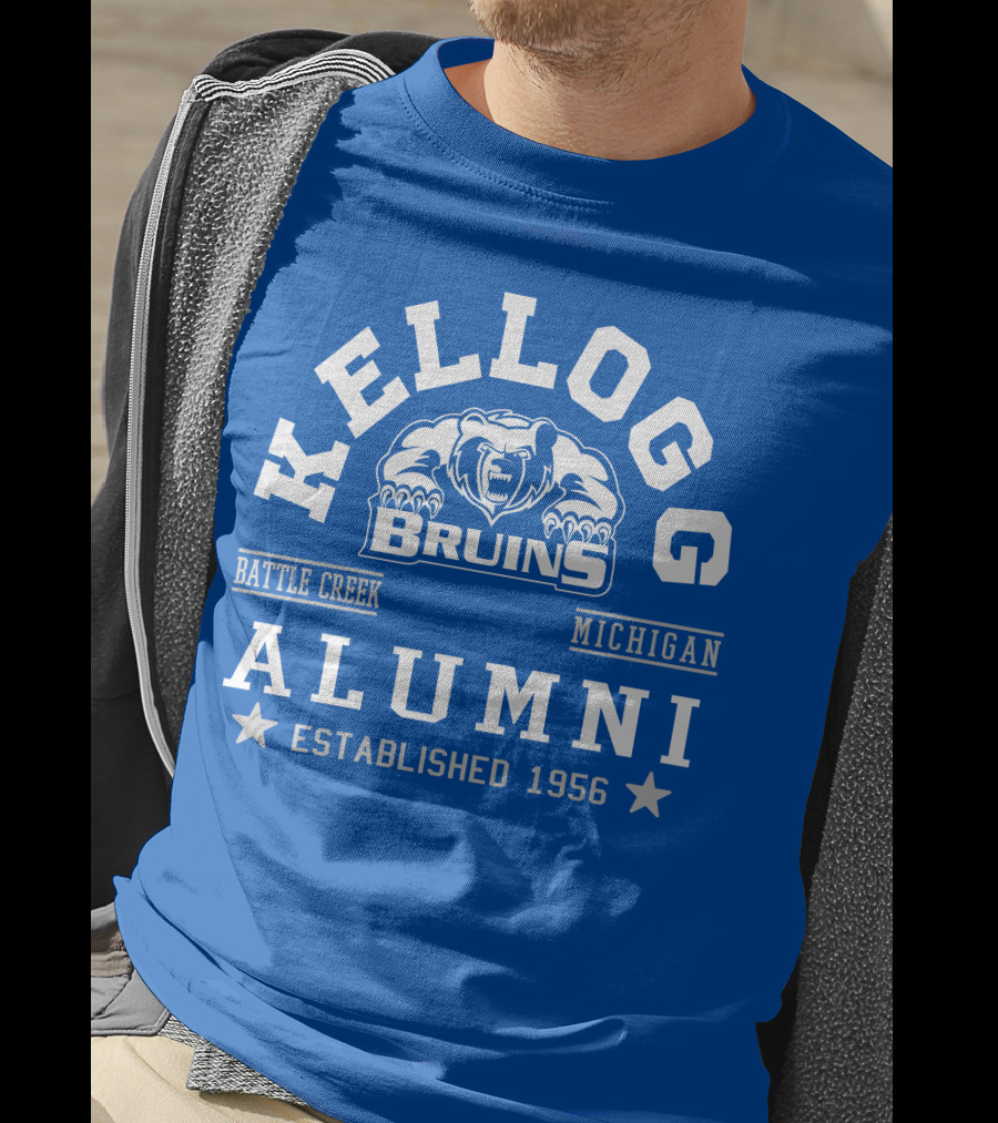 Kellogg Bruins Alumni Battle Creek Michigan Established 1956 T-Shirt
