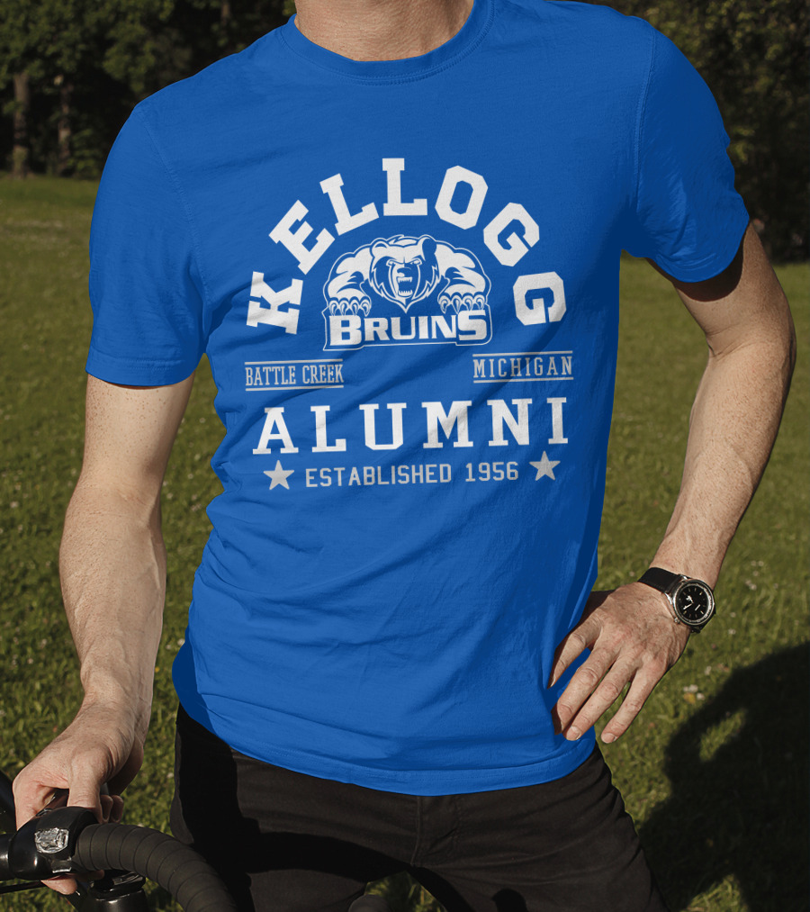 Kellogg Bruins Alumni Battle Creek Michigan Established 1956 T-Shirt