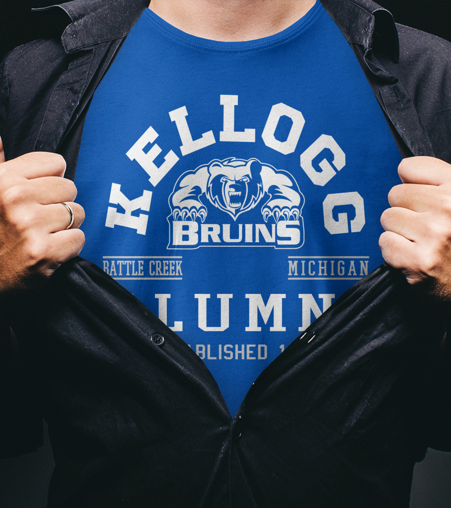 Kellogg Bruins Alumni Battle Creek Michigan Established 1956 T-Shirt