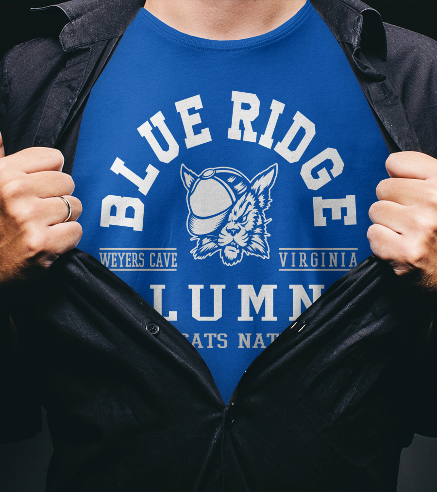 Blue Ridge Alumni Weyers Cave Virginia Bobcats Nation T-Shirt