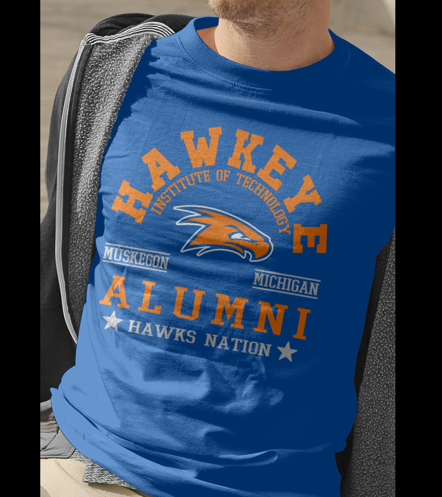 Hawkeye Institute Of Technology Muskegon Michigan Alumni Hawks Nation T-Shirt