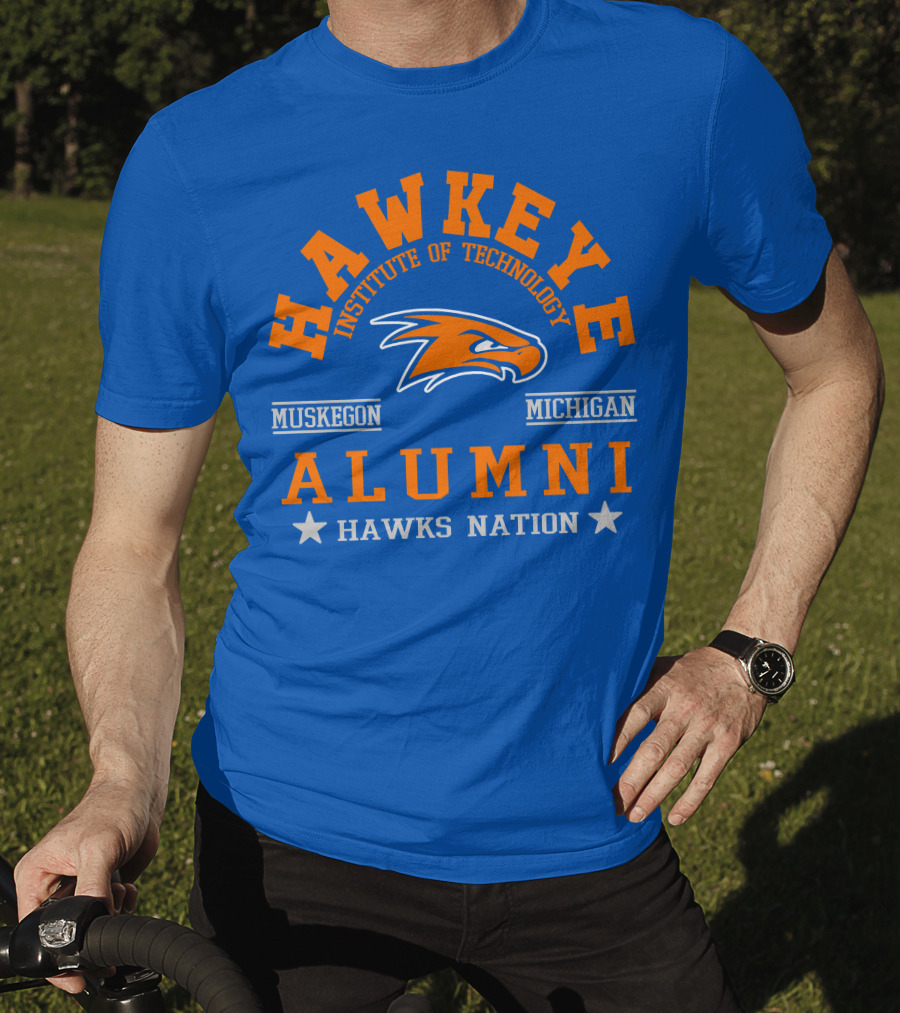 Hawkeye Institute Of Technology Muskegon Michigan Alumni Hawks Nation T-Shirt