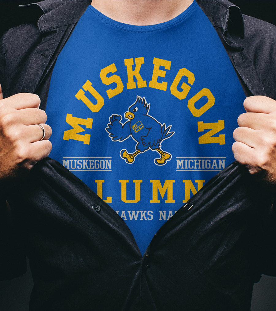 Muskegon Michigan Alumni Jayhawks Nation T-Shirt
