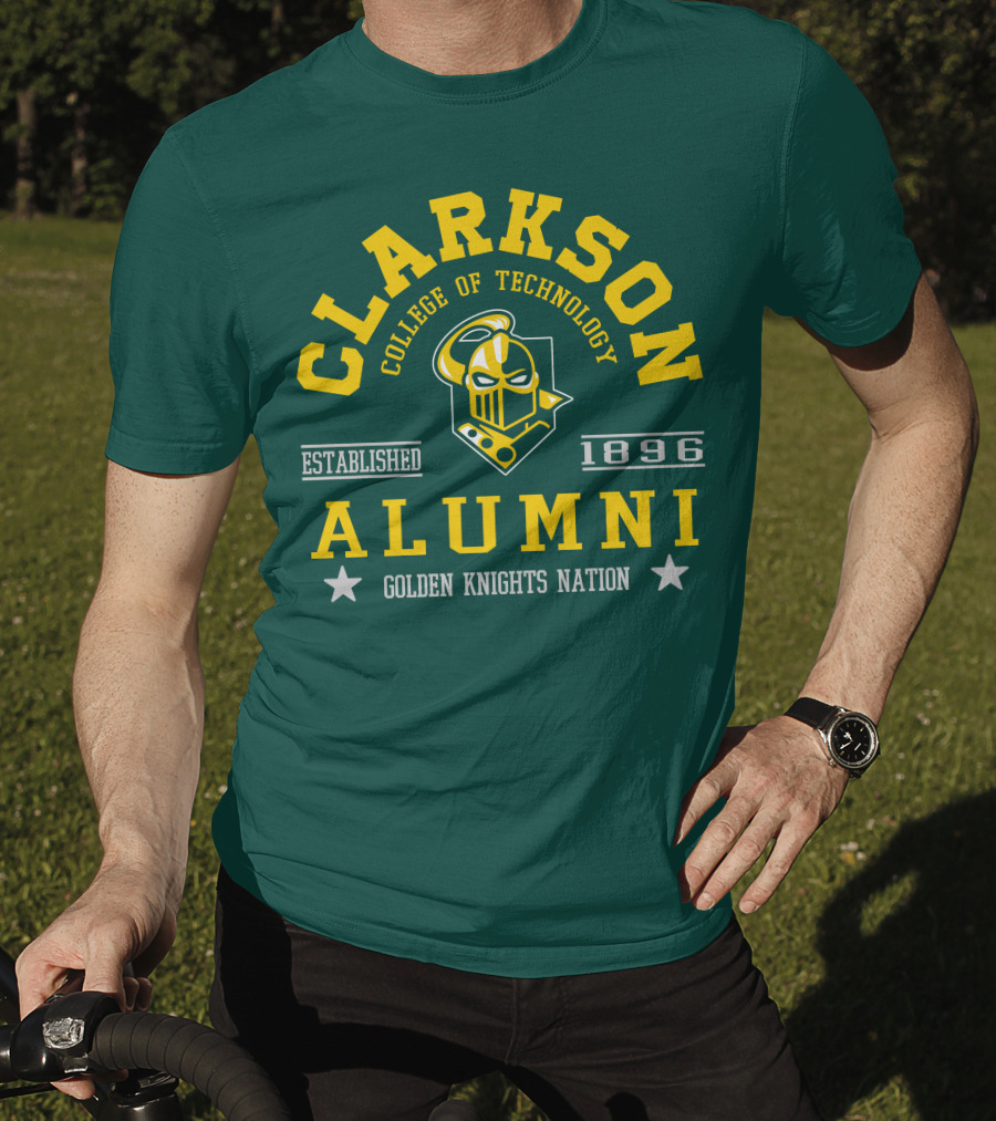 Clarkson College Of Technology Alumni Established 1896 Golden Knights Nation T-Shirt