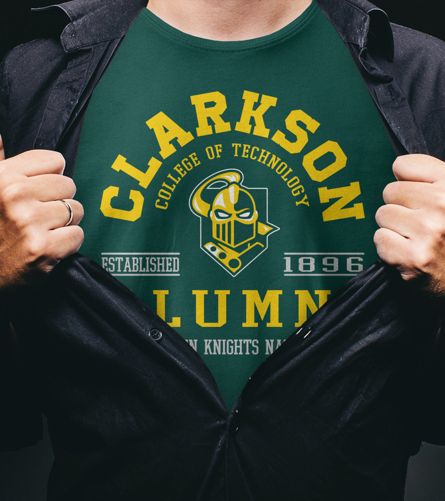 Clarkson College Of Technology Alumni Established 1896 Golden Knights Nation T-Shirt