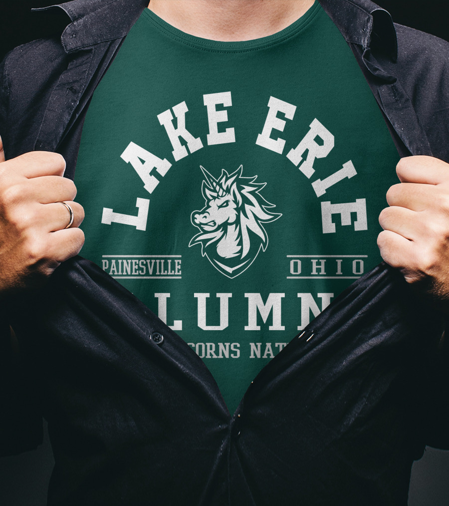 Lake Erie Alumni Painesville Ohio Unicorns Nation T-Shirt