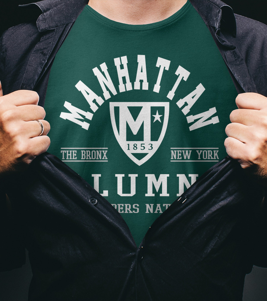 Manhattan 1853 The Bronx New York Alumni Jaspers Nation T-Shirt