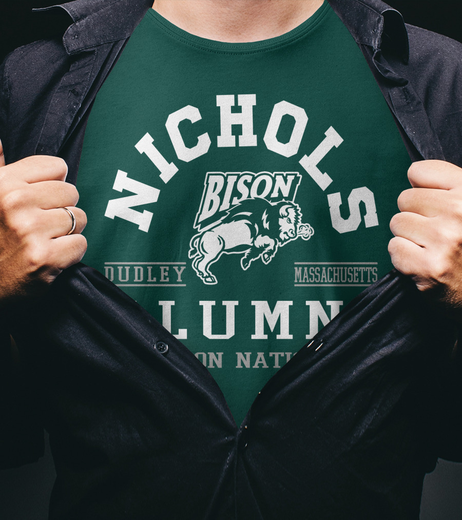 Nichols College Dudley Massachusetts Bison Alumni Nation T-Shirt