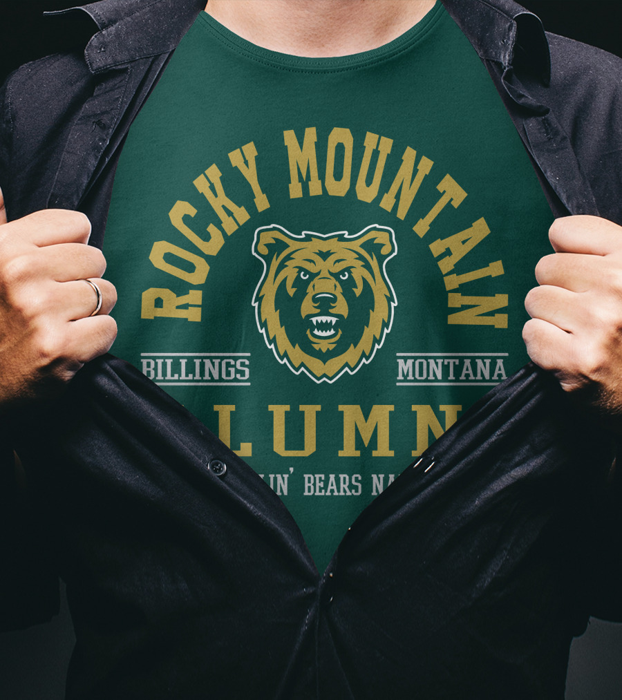 Rocky Mountain Alumni Battlin' Bears Nation Billings Montana T-Shirt