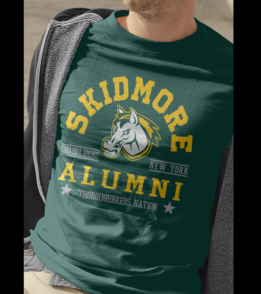 Skidmore College Alumni Saratoga Springs New York Thoroughbreds Nation T-Shirt