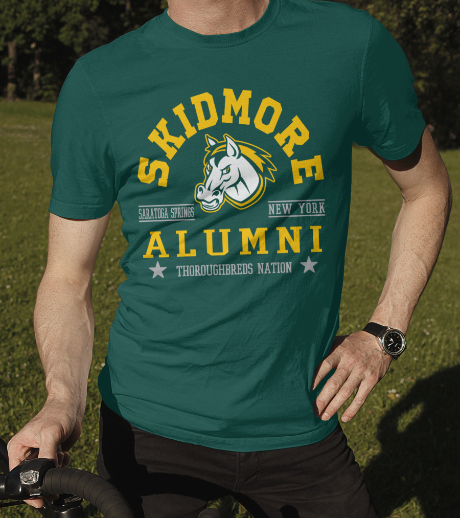 Skidmore College Alumni Saratoga Springs New York Thoroughbreds Nation T-Shirt