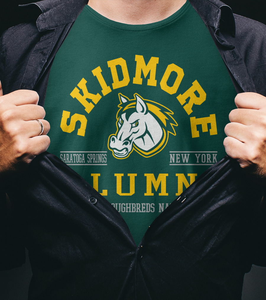 Skidmore College Alumni Saratoga Springs New York Thoroughbreds Nation T-Shirt