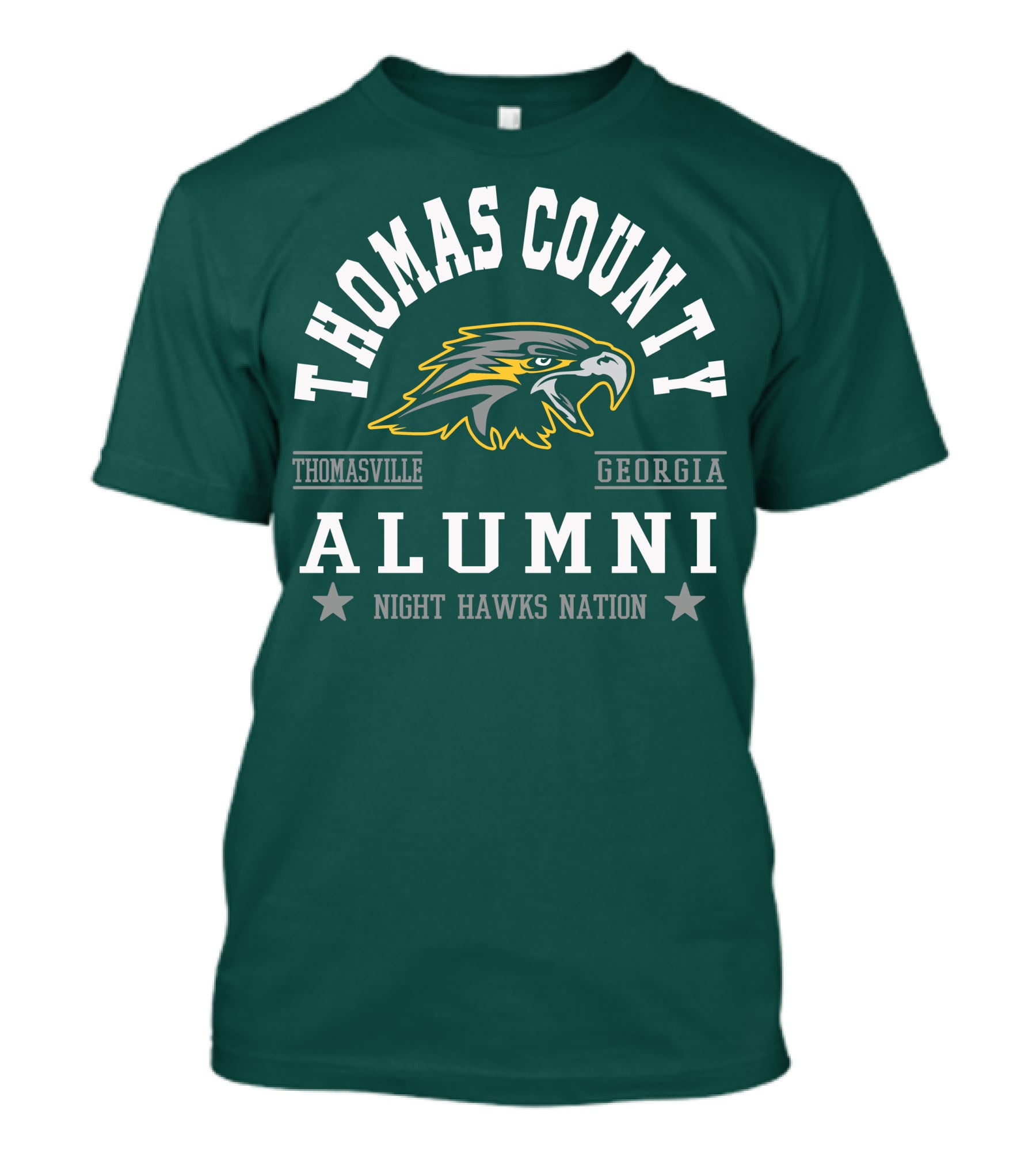 Thomas County Alumni Night Hawks Nation Thomasville Georgia T-Shirt