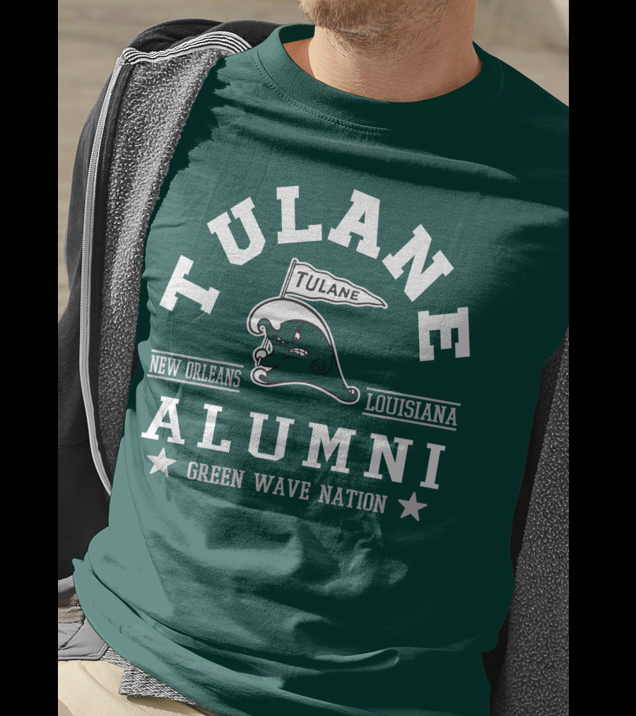Tulane Alumni Logo New Orleans Louisiana Green Wave Nation T-Shirt