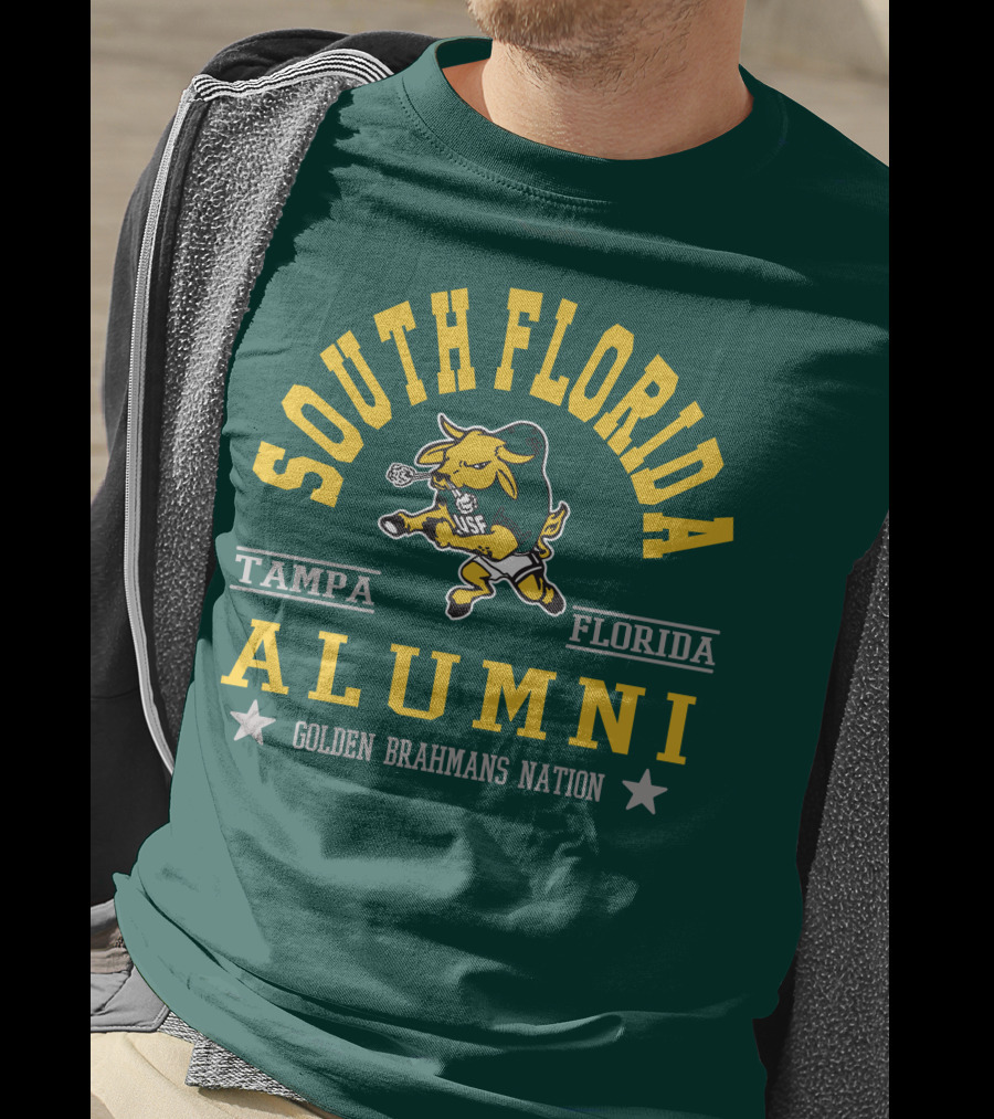 South Florida Alumni Tampa Florida Golden Brahmans Nation T-Shirt