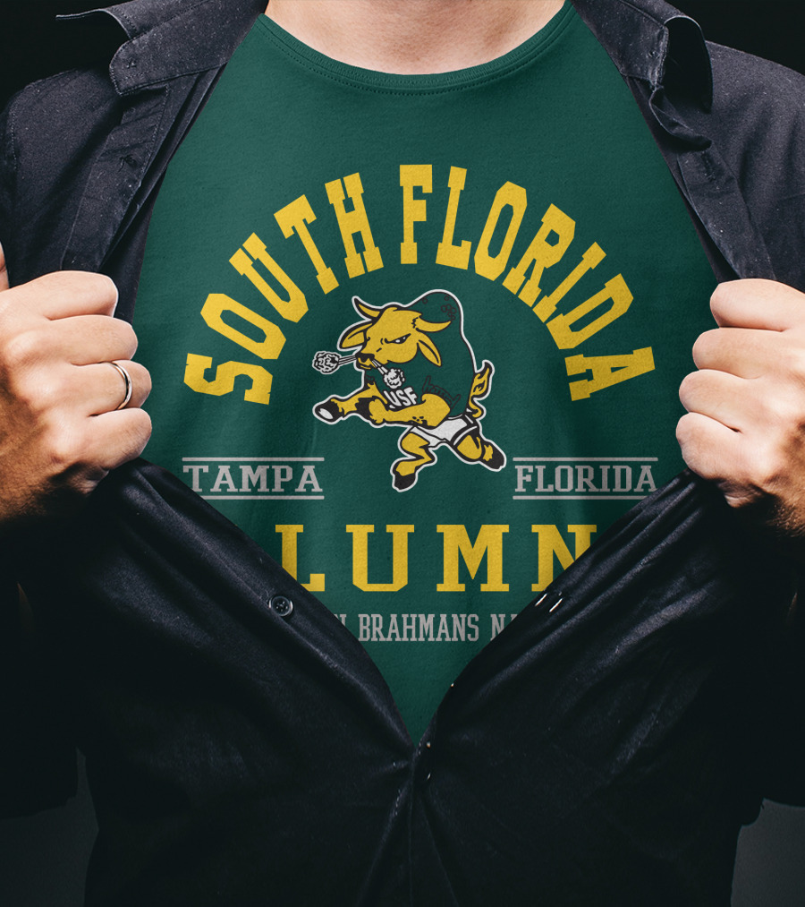 South Florida Alumni Tampa Florida Golden Brahmans Nation T-Shirt