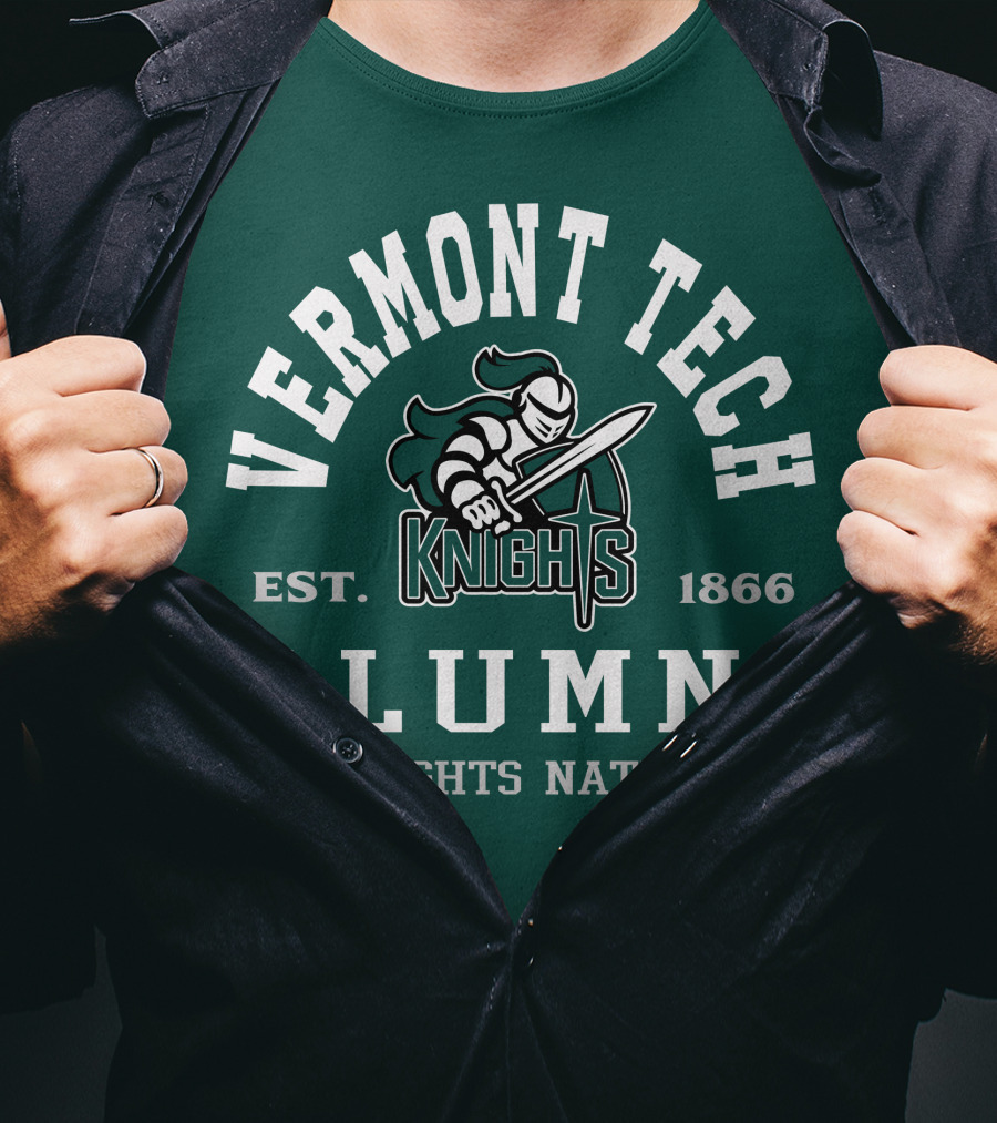 Vermont Tech Knights Alumni Est. 1866 Knights Nation T-Shirt
