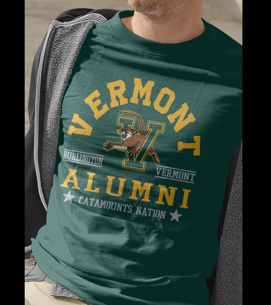 Vermont Burlington Alumni Catamounts Nation T-Shirt